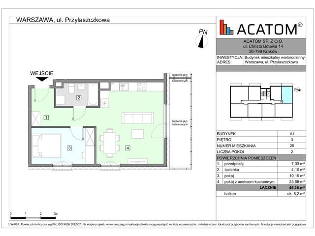 Mieszkanie w inwestycji Wawer Go 2.p, symbol A1_M25 » nportal.pl