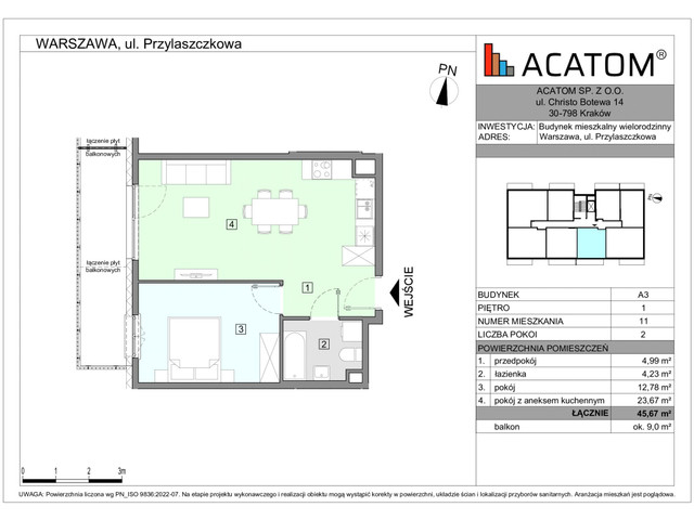 Mieszkanie w inwestycji Wawer Go 2.p, symbol A3_M11 » nportal.pl