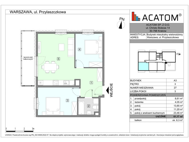 Mieszkanie w inwestycji Wawer Go 2.p, symbol A3_M27 » nportal.pl