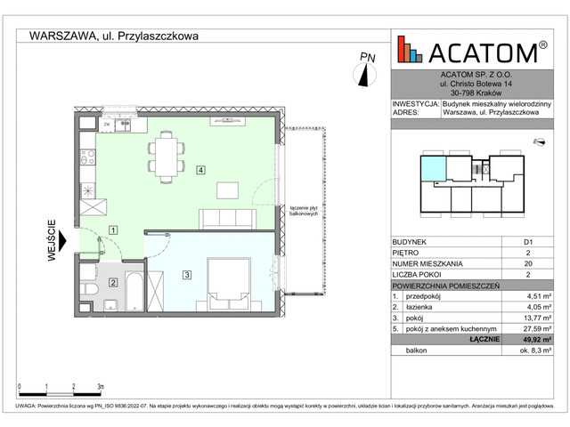 Mieszkanie w inwestycji Wawer Go 2.p, symbol D1_M20 » nportal.pl