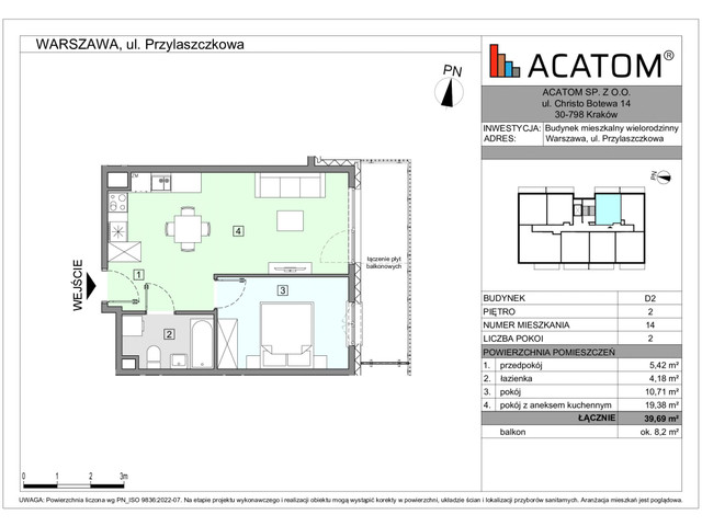 Mieszkanie w inwestycji Wawer Go 2.p, symbol D2_M14 » nportal.pl