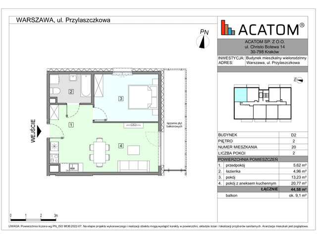 Mieszkanie w inwestycji Wawer Go 2.p, symbol D2_M20 » nportal.pl