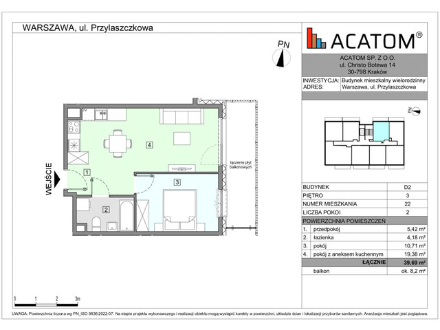 Mieszkanie w inwestycji Wawer Go 2.p, symbol D2_M22 » nportal.pl