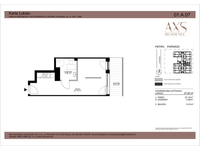 Mieszkanie w inwestycji AXS Residence, symbol 01.A.07 » nportal.pl