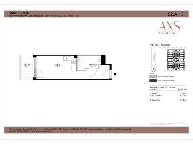 Mieszkanie w inwestycji AXS Residence, symbol 02.A.13 » nportal.pl