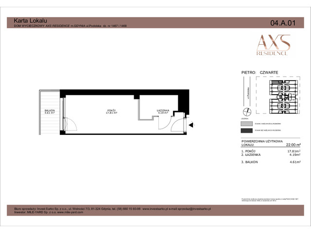 Mieszkanie w inwestycji AXS Residence, symbol 04.A.01 » nportal.pl