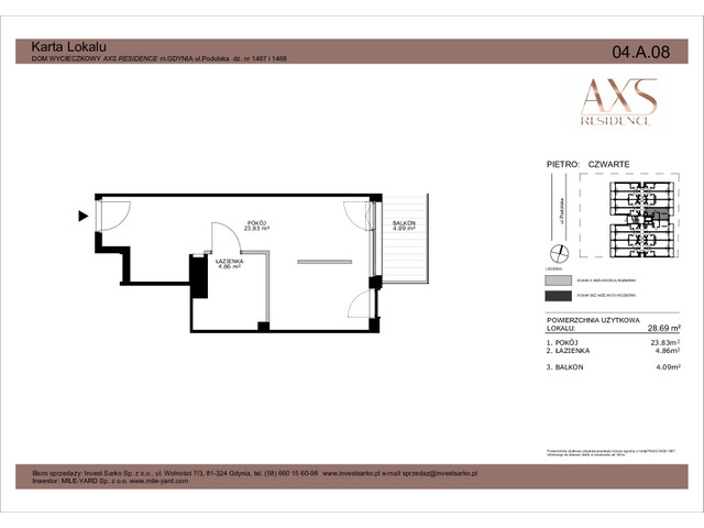 Mieszkanie w inwestycji AXS Residence, symbol 04.A.08 » nportal.pl