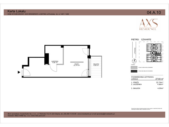 Mieszkanie w inwestycji AXS Residence, symbol 04.A.10 » nportal.pl