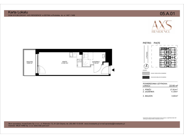 Mieszkanie w inwestycji AXS Residence, symbol 05.A.01 » nportal.pl