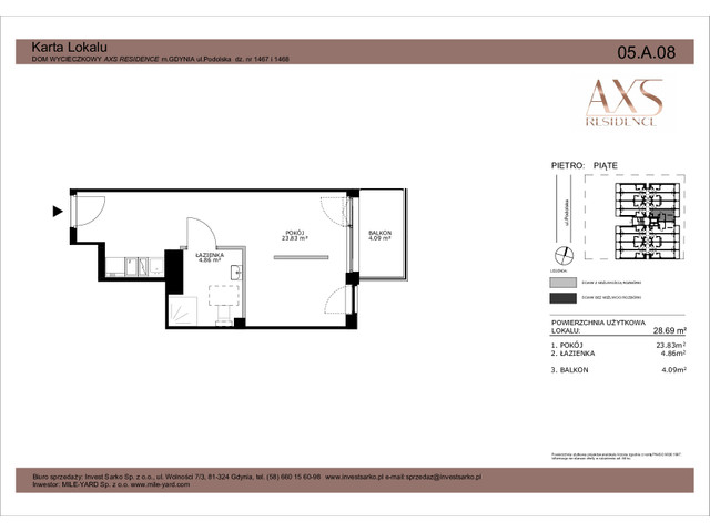 Mieszkanie w inwestycji AXS Residence, symbol 05.A.08 » nportal.pl