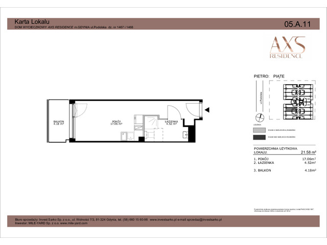 Mieszkanie w inwestycji AXS Residence, symbol 05.A.11 » nportal.pl