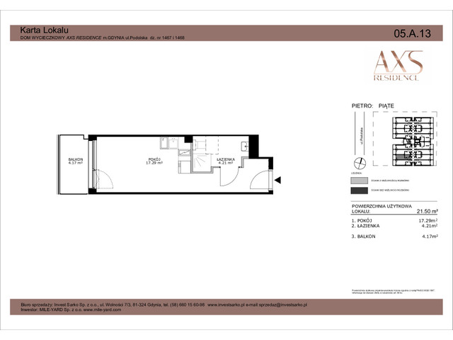 Mieszkanie w inwestycji AXS Residence, symbol 05.A.13 » nportal.pl