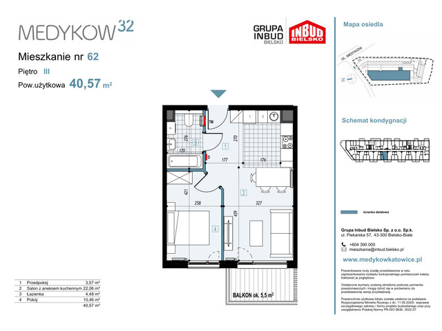 Mieszkanie w inwestycji Medyków 32, symbol M.62 » nportal.pl