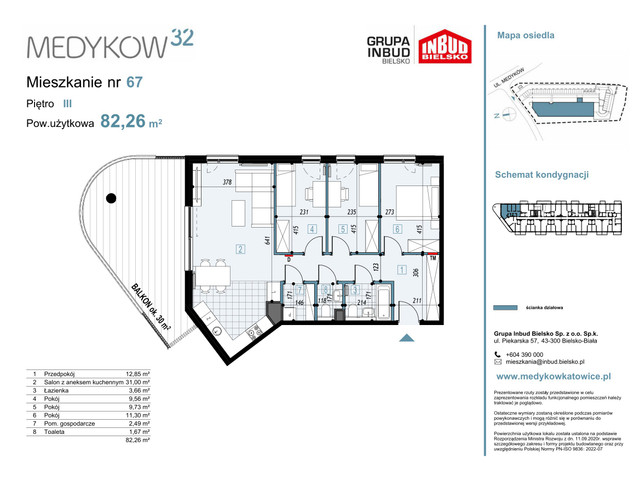 Mieszkanie w inwestycji Medyków 32, symbol M.67 » nportal.pl