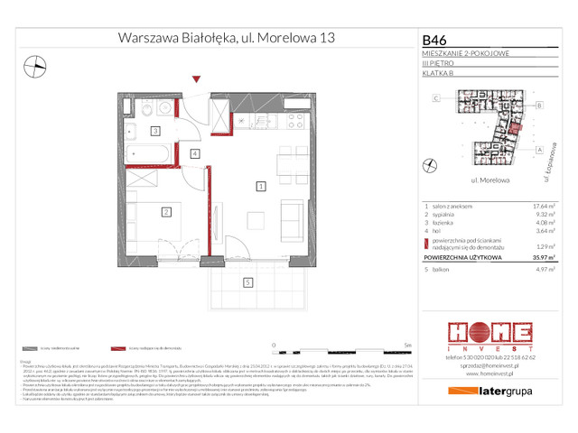 Mieszkanie w inwestycji Przystań Żerań, symbol B46 » nportal.pl