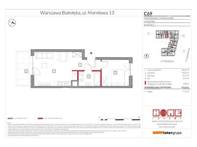 Mieszkanie w inwestycji Przystań Żerań, symbol C69 » nportal.pl