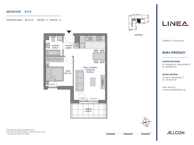 Mieszkanie w inwestycji LINEA, symbol B.4.9 » nportal.pl