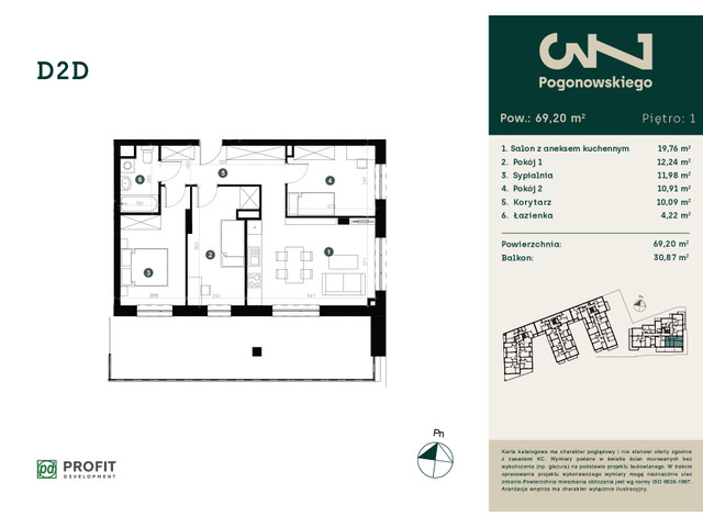 Mieszkanie w inwestycji Pogonowskiego, symbol D-2D » nportal.pl