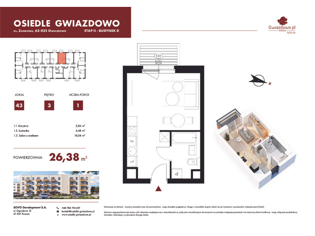 Mieszkanie w inwestycji Osiedle Gwiazdowo, budynek Rezerwacja, symbol D43 » nportal.pl