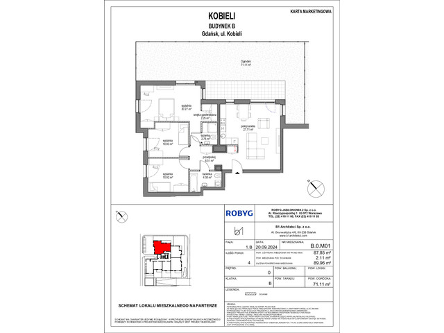 Mieszkanie w inwestycji Kobieli 4, symbol B_0M01 » nportal.pl