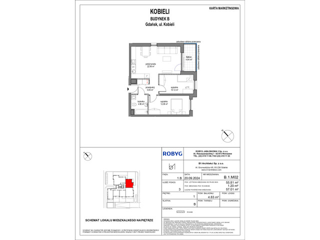 Mieszkanie w inwestycji Kobieli 4, symbol B_1M02 » nportal.pl