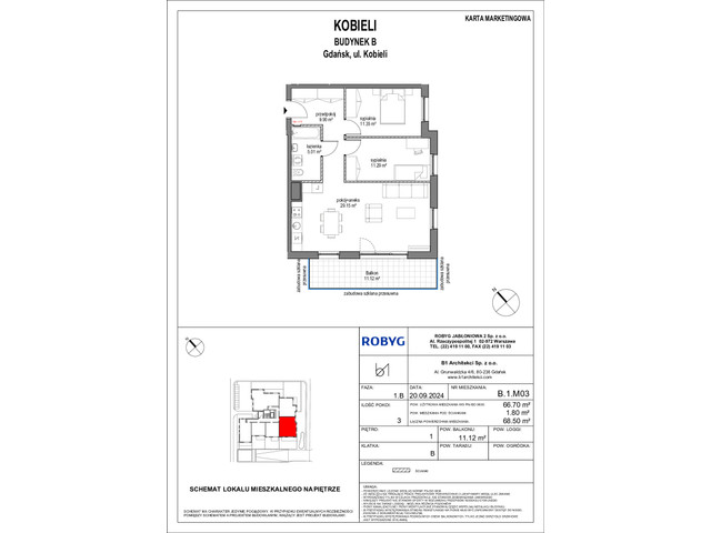 Mieszkanie w inwestycji Kobieli 4, symbol B_1M03 » nportal.pl