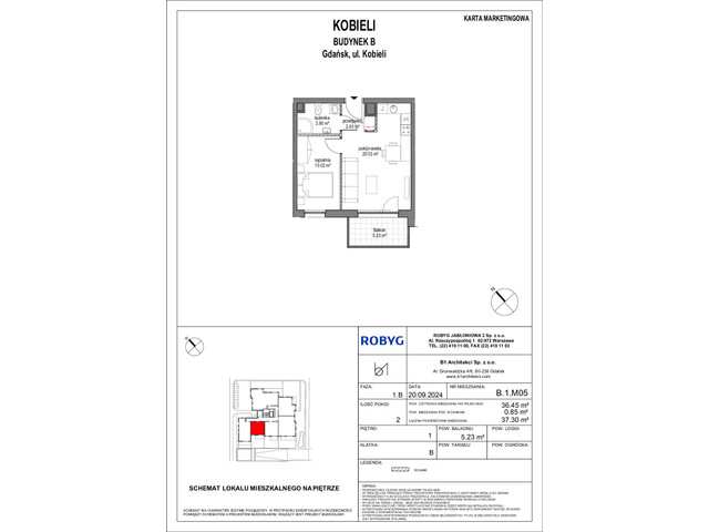 Mieszkanie w inwestycji Kobieli 4, symbol B_1M05 » nportal.pl