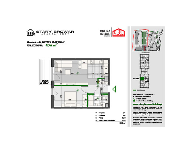 Mieszkanie w inwestycji Stary Browar Apartamenty - etap II, symbol C64 » nportal.pl