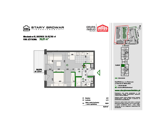 Mieszkanie w inwestycji Stary Browar Apartamenty - etap II, symbol C81 » nportal.pl