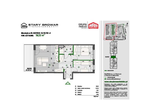 Mieszkanie w inwestycji Stary Browar Apartamenty - etap II, symbol C82 » nportal.pl