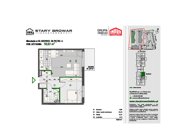 Mieszkanie w inwestycji Stary Browar Apartamenty - etap II, symbol D52 » nportal.pl