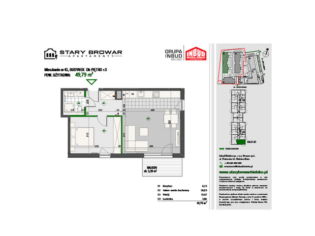 Mieszkanie w inwestycji Stary Browar Apartamenty - etap II, symbol D61 » nportal.pl