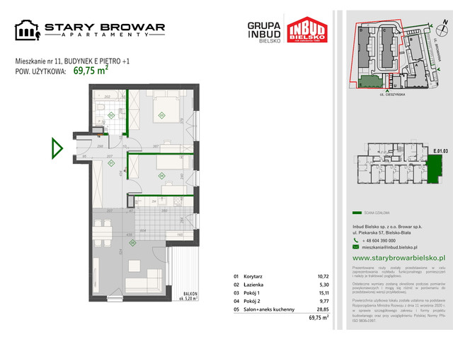 Mieszkanie w inwestycji Stary Browar Apartamenty - etap II, symbol E11 » nportal.pl