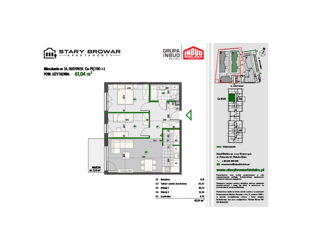 Mieszkanie w inwestycji Stary Browar Apartamenty - etap II, symbol C14 » nportal.pl