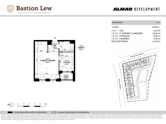 Mieszkanie w inwestycji Bastion Lew, symbol 1.A.7 » nportal.pl