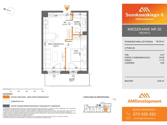 Mieszkanie w inwestycji Sosnkowskiego 6, symbol M20 » nportal.pl