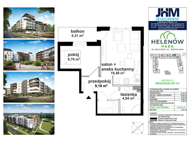 Mieszkanie w inwestycji Helenów Park, symbol F.4.127 » nportal.pl