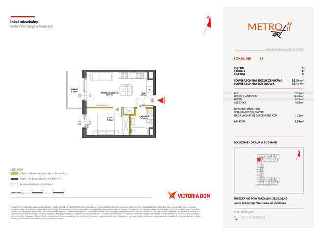 Mieszkanie w inwestycji METRO ART, symbol 11M.44 » nportal.pl