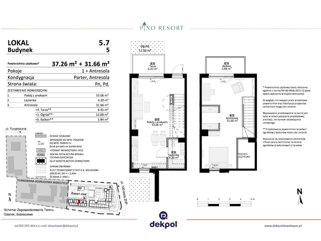 Mieszkanie w inwestycji Pino Resort, budynek Rezerwacja, symbol 5.07 » nportal.pl