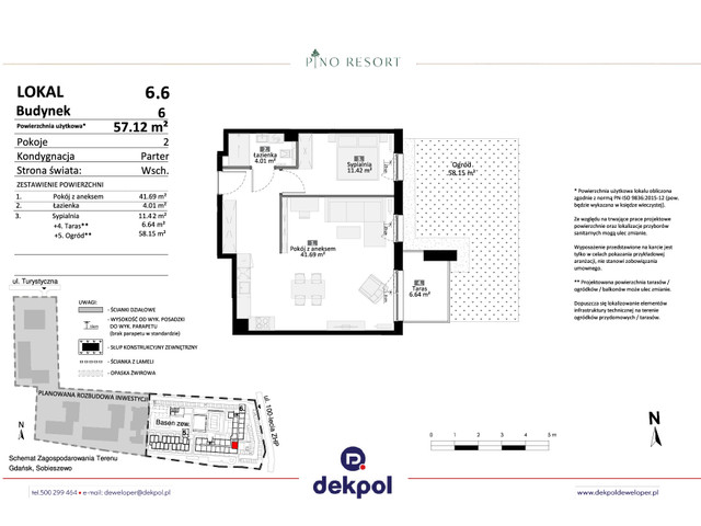 Mieszkanie w inwestycji Pino Resort, budynek Rezerwacja, symbol 6.06 » nportal.pl