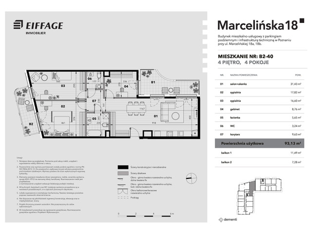 Mieszkanie w inwestycji Marcelińska, symbol B2-40 » nportal.pl