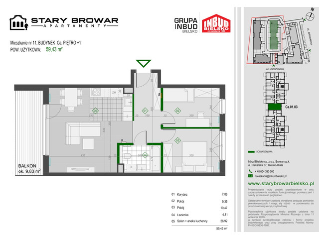 Mieszkanie w inwestycji Stary Browar Apartamenty - etap II, symbol C11 » nportal.pl