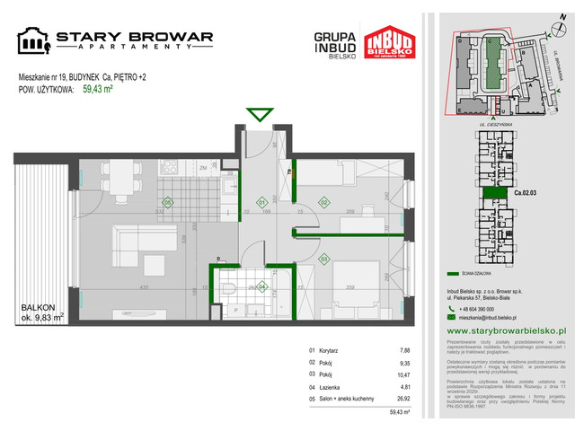 Mieszkanie w inwestycji Stary Browar Apartamenty - etap II, symbol C19 » nportal.pl