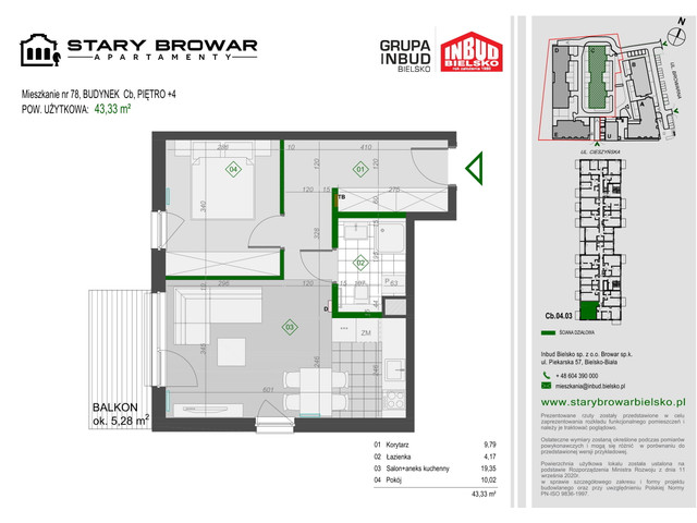 Mieszkanie w inwestycji Stary Browar Apartamenty - etap II, symbol C78 » nportal.pl