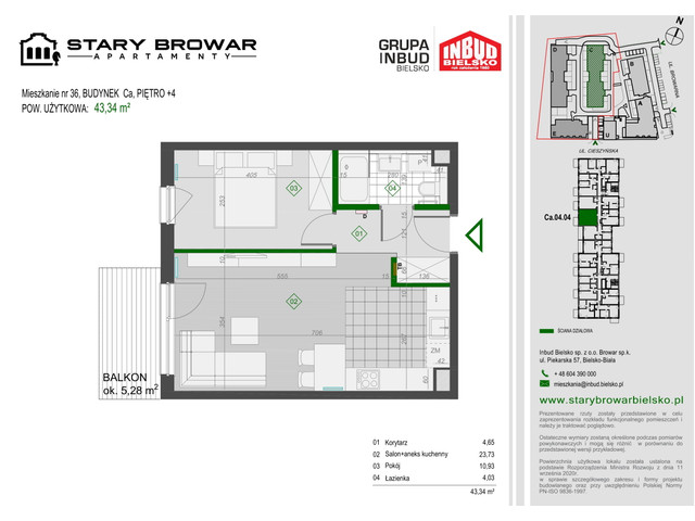 Mieszkanie w inwestycji Stary Browar Apartamenty - etap II, symbol C36 » nportal.pl