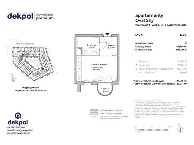 Mieszkanie w inwestycji OVAL SKY, budynek Rezerwacja, symbol 4.27 » nportal.pl