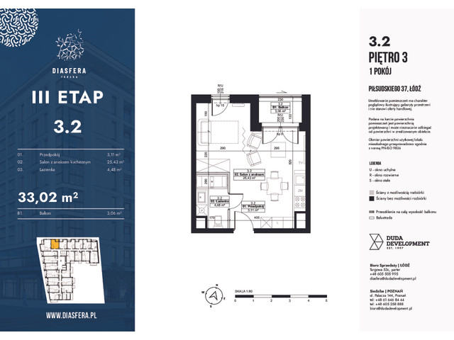 Mieszkanie w inwestycji Diasfera Łódzka Etap III, symbol 3.2 » nportal.pl