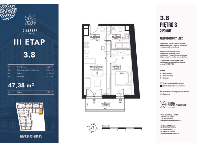 Mieszkanie w inwestycji Diasfera Łódzka Etap III, symbol 3.8 » nportal.pl