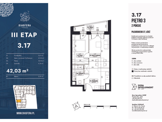 Mieszkanie w inwestycji Diasfera Łódzka Etap III, symbol 3.17 » nportal.pl