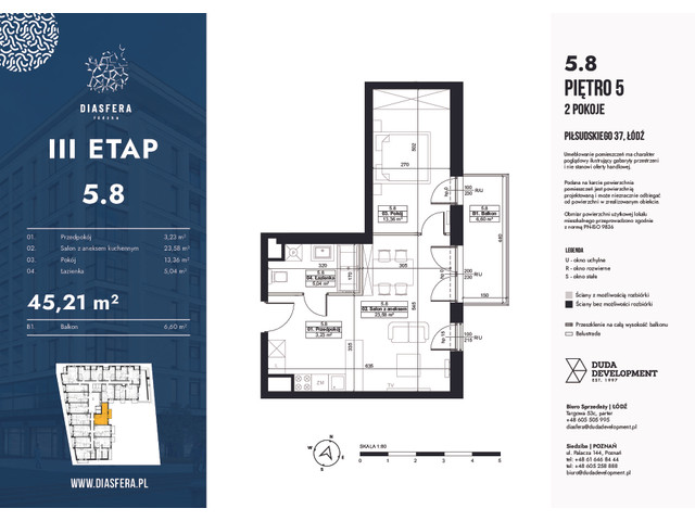 Mieszkanie w inwestycji Diasfera Łódzka Etap III, symbol 5.8 » nportal.pl